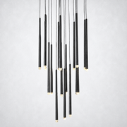 Zitay Round Tapered Tubular Chandelier 24