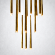 Zitay Round Tapered Tubular Chandelier 24
