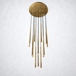 Zitay Round Tapered Tubular Chandelier 30