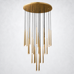 Zitay Shower Round Tapered Tubular Chandelier 48