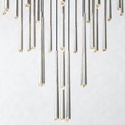 Zitay Shower Round Tapered Tubular Chandelier 48