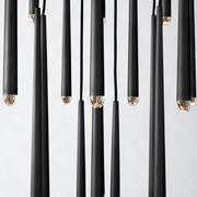 Zitay Shower Round Tapered Tubular Chandelier 48