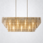 Cansity Glass Rectangle Chandelier