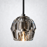 Kristing Smoke Cristal Glass Cord Pendant