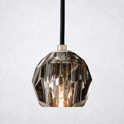 Kristing Smoke Cristal Glass Cord Pendant