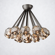 Kristing Crystal Clear Glass Flushmount 24