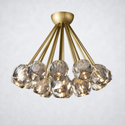 Kristing Crystal Clear Glass Flushmount 24