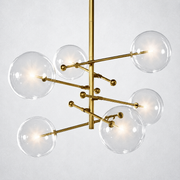 Lecia Glass Globe Pendant Chandelier 55''