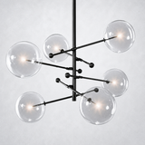 Lecia Glass Globe Pendant Chandelier 55''