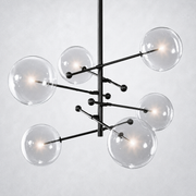 Lecia Glass Globe Pendant Chandelier 55''