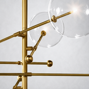 Lecia Glass Globe Pendant Chandelier 55''