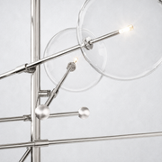 Lecia Glass Globe Pendant Chandelier 55''