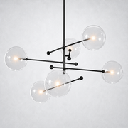 Lecia Glass Globe Pendant Chandelier 55''