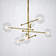 Lecia Glass Globe Pendant Chandelier 55''