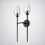 Tulip Glass Double Wall Sconce