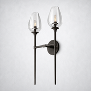 Tulip Glass Double Wall Sconce