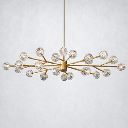 Kristing Clear Crystal Oval Chandelier 72