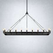 Camino Vintage Candelabra Rectangular Chandelier
