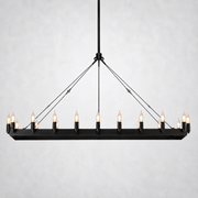 Camino Vintage Candelabra Rectangular Chandelier