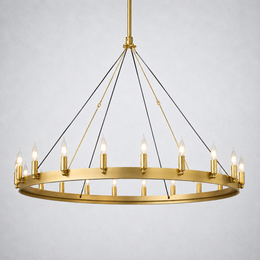 Camino Vintage Candelabra Round Chandelier