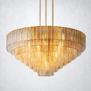 Cansity Glass Round Chandelier