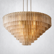 Cansity Glass Round Chandelier