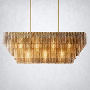 Cansity Glass Rectangle Chandelier