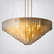 Cansity Glass Round Chandelier