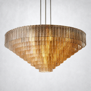 Cansity Glass Round Chandelier