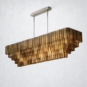 Cansity Glass Rectangle Chandelier