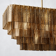 Cansity Glass Rectangle Chandelier