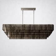 Cansity Glass Rectangle Chandelier