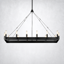 Camino Vintage Filament Rectangular Chandelier
