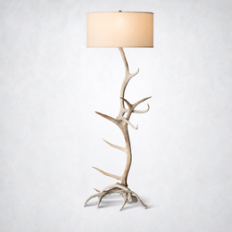 Natural Elk Antler Floor Lamp
