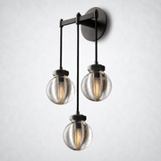 Paus Pearl Glass Three-Head Wall Sconce