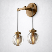 Paus Pearl Glass Double-Head Wall Sconce