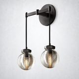 Paus Pearl Glass Double-Head Wall Sconce
