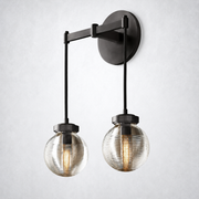 Paus Pearl Glass Double-Head Wall Sconce