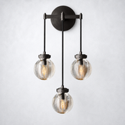 Paus Pearl Glass Three-Head Wall Sconce