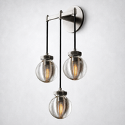 Paus Pearl Glass Three-Head Wall Sconce