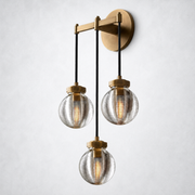 Paus Pearl Glass Three-Head Wall Sconce