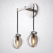 Paus Pearl Glass Double-Head Wall Sconce