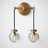 Paus Pearl Glass Double-Head Wall Sconce