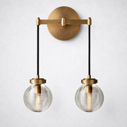 Paus Pearl Glass Double-Head Wall Sconce