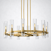 Rasey Modern Fashion Glass Round Chandelier Light 36‘’