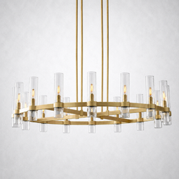 Rasey Modern Fashion Glass Round Chandelier Light 48‘’
