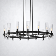 Rasey Modern Fashion Glass Round Chandelier Light 48‘’
