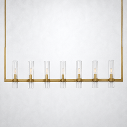 Rasey Modern Fashion Glass Linear Chandelier 59''