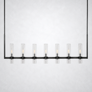 Rasey Modern Fashion Glass Linear Chandelier 59''