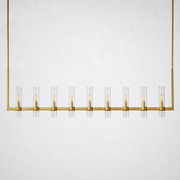 Rasey Modern Fashion Glass Linear Chandelier 71''